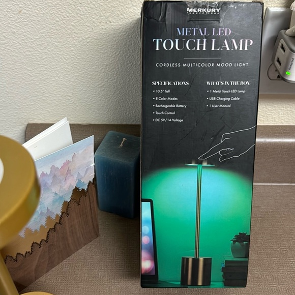 NIB, Metal LED Touch lamp with 8 different RGB colors, including color changing. - Picture 12 of 16